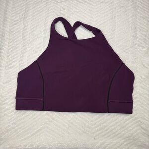 Lululemon High Neck Long Line Sports Bra Plum Purple Size M